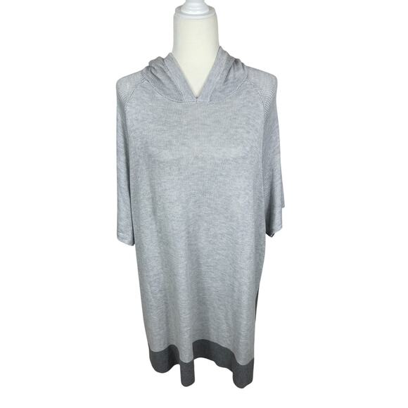 Lululemon Sweaters - Lululemon Opened Up Poncho Cashlu Fabric Heathered Core Ultra Light Gray Sz M/L
